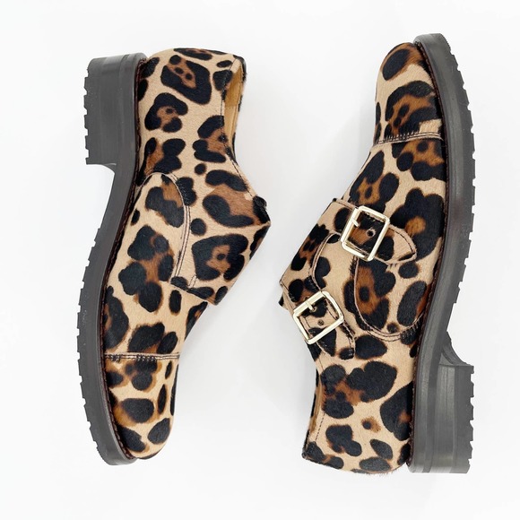 NWB Office of Angela Scott Mr. Colin Leopard Double-Monk Strap Oxford EU 36 US 6 - Picture 5 of 11